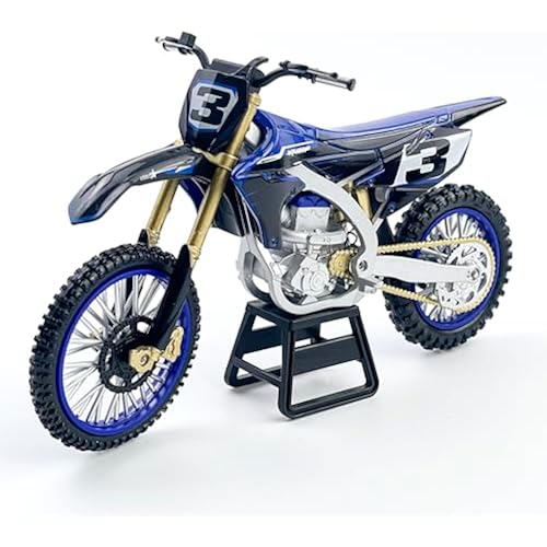 Dirt Bike Motorcycle Model – 1:12 Scale Diecast No. 3 Motocross Motorbike with Realistic Details, Alloy Body, Display Gift for Enthusiasts