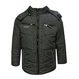  Outburst - Kids Jungen Softshelljacke 10.000 mm Wassersäule Fleecefutter atmungsaktiv Herz-Muster, schwarz, Größe 140