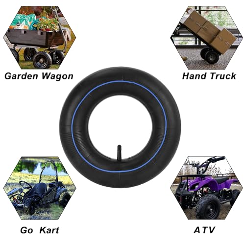 (2-Pack) 3.50/4.00-6 Inner Tube Heavy Duty TR13 Straight Valve Stem Replacement for Hand Truck, Wheelbarrow, Lawn Mower Utility Cart Garden Wagon Scooter Pocket Bike Go Kart