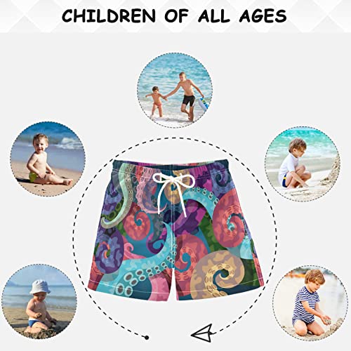 visesunny Colorful Octopus Swim Trunks Boys Toddler Bathing Suits for Kids Swimwear Baby Boy Swimsuit Boys Swim Shorts4