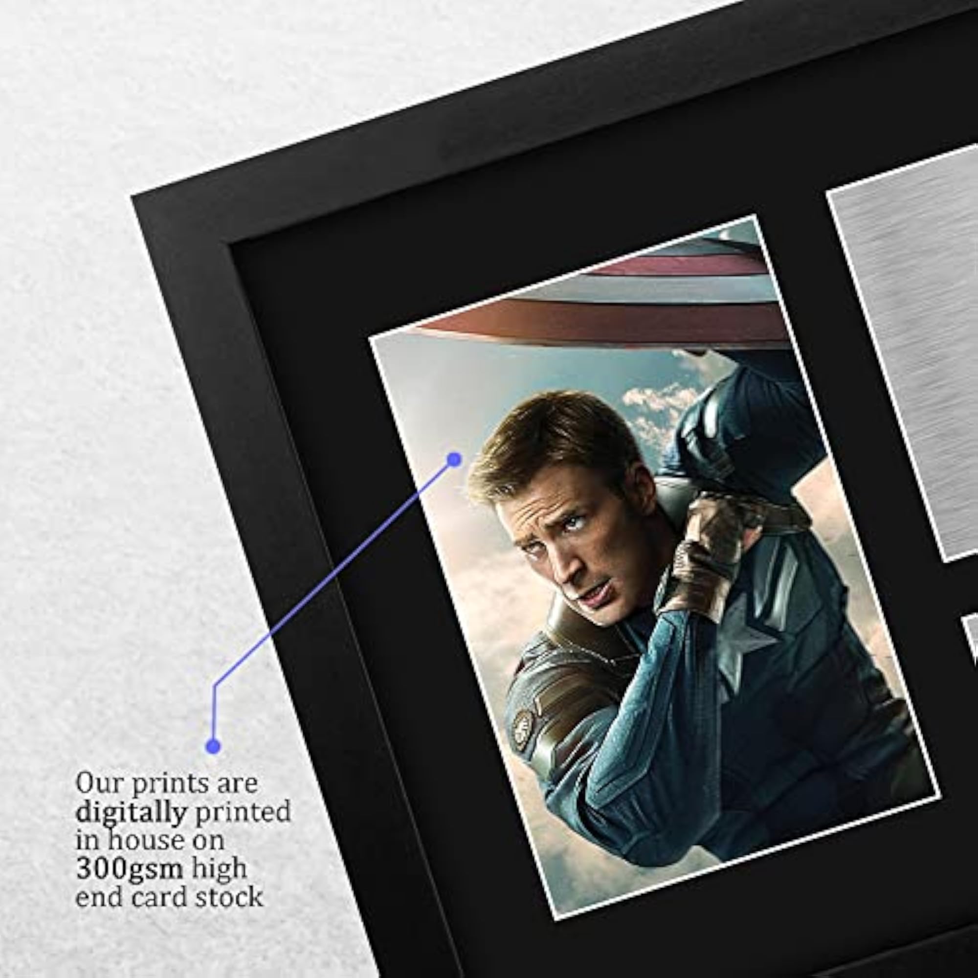 Chris Evans Framed Signed Captain America Print
