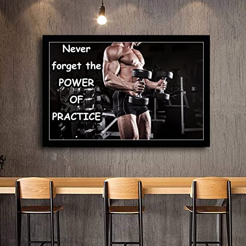 Lirong Never Forget To Practice Motivational Inspirational Posters Home Decor Wall Art Print For Gym Motivational Quotes Poster Printing 20X30Inch(50X75Cm) #TOP2