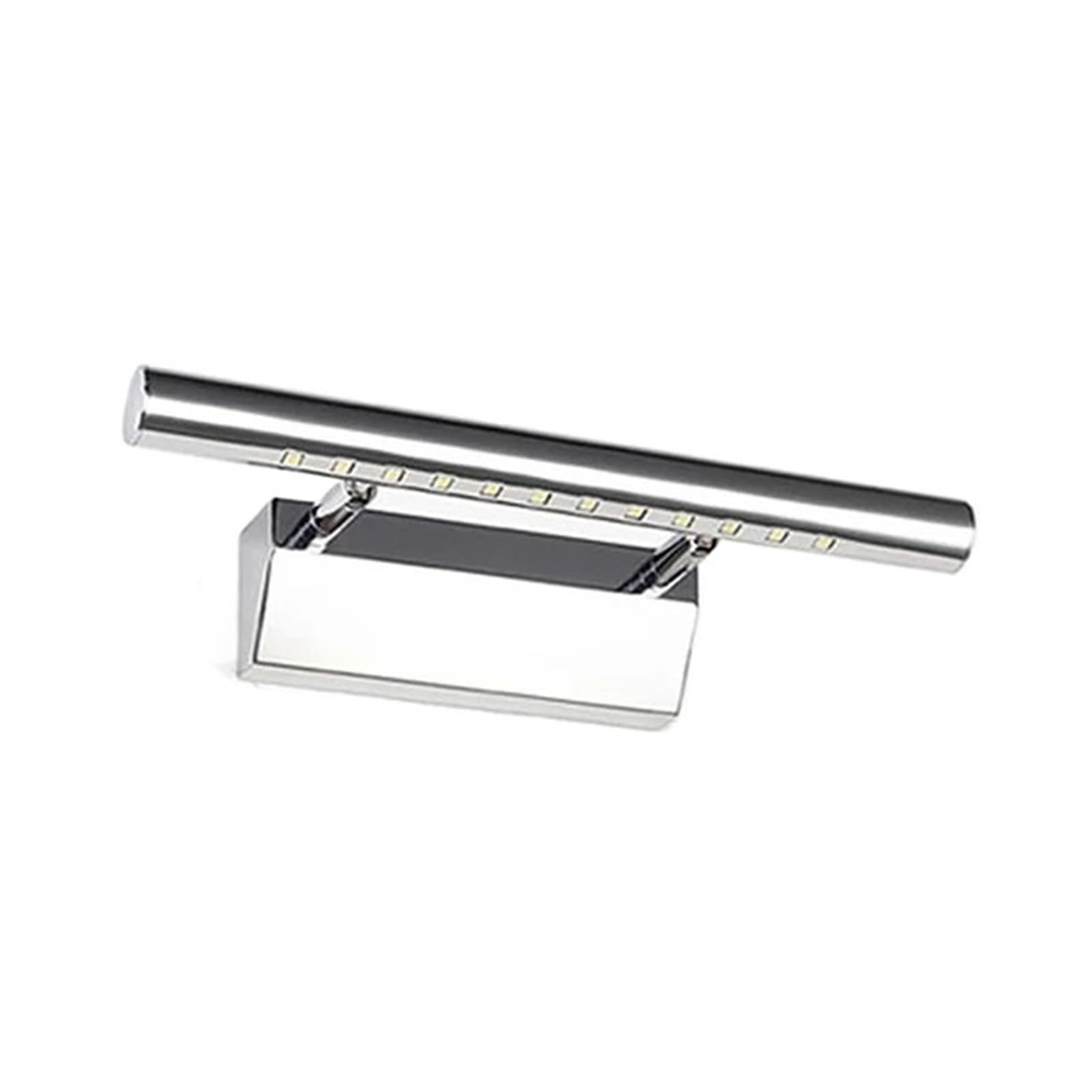 Luz led de pared de baño negra plateada con aplique de acero 6