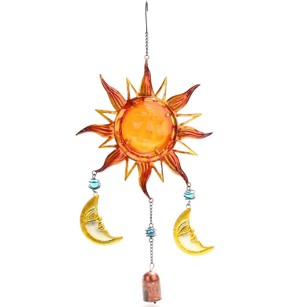 Wind Chime Sun Wind Chimes Moon Windchimes Window Hanging WindChime Pendant Decorative Wind-Bell Windchime(Gelb)