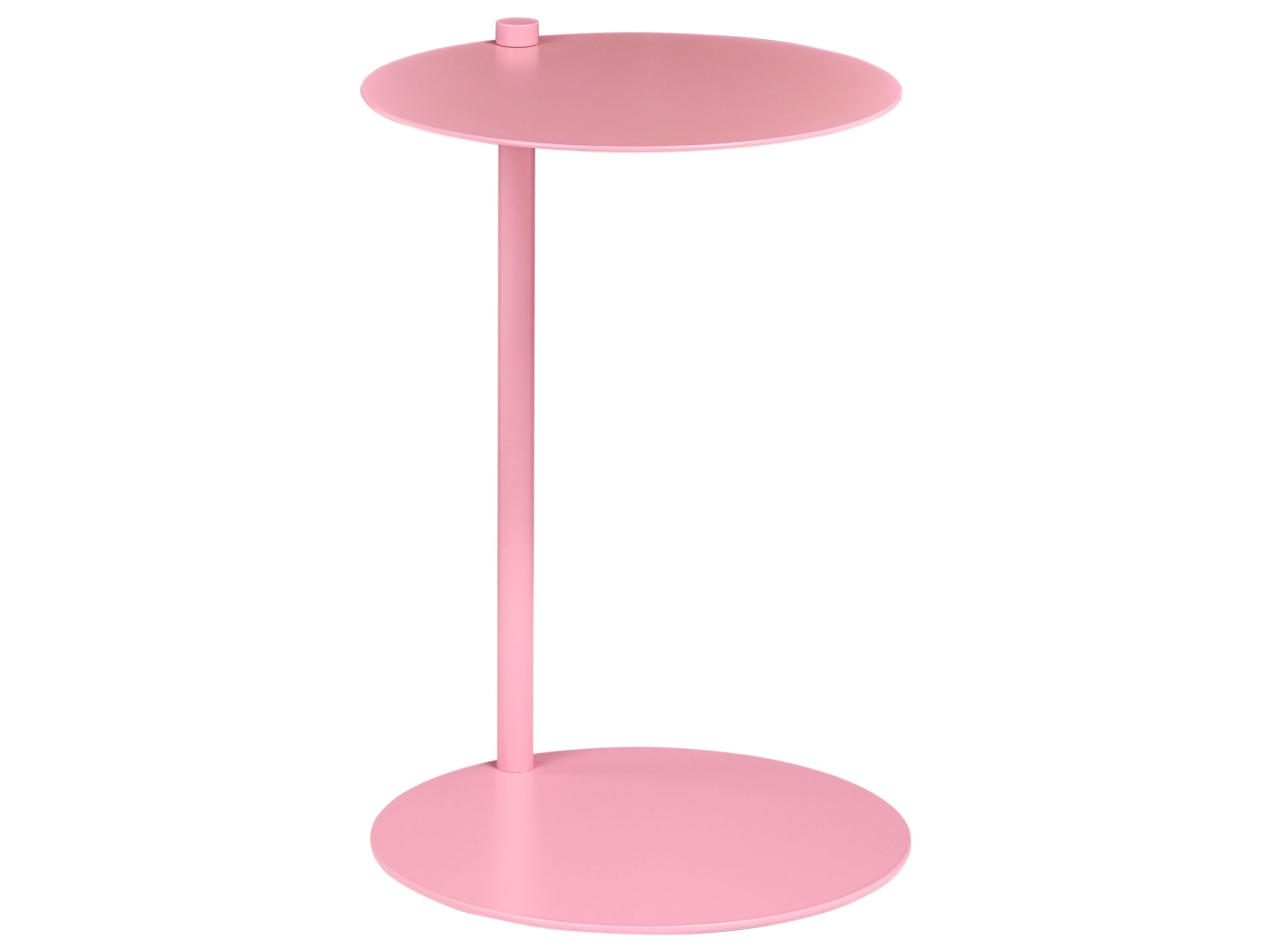Table d'Appoint Moderne Minimaliste en Métal 35 x 52 cm Rose Kensico