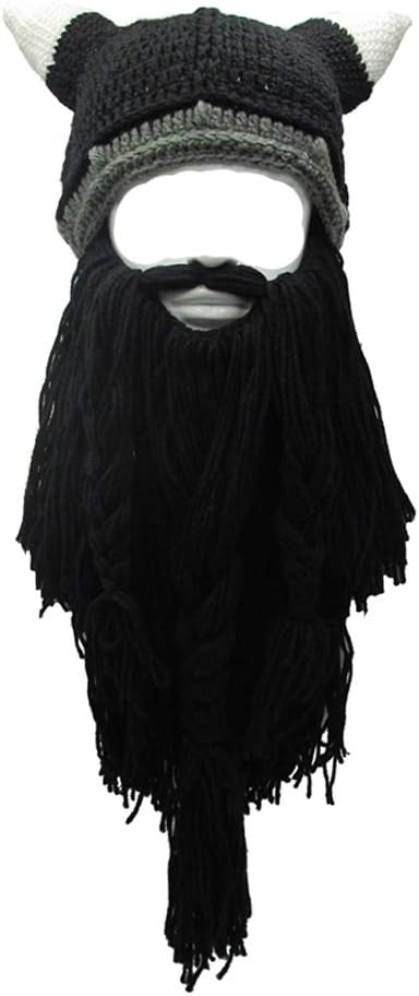 YEKEYI Wig Beard Hats Handmade Knit Warm Winter Caps Ski Funny Mask Beanie for Men Women YEKEYI