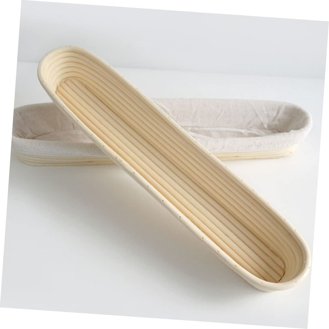Amosfun 2 Stk Brotkorb Brotbacken aufgehen lassen nachweisen Brotmehl Rattan Inhaber Küche Wärmer runden Ofen werkzeug Korb zum Backen Backzubehör Gärkorb für Brot Backkorb Ranke. Beige
