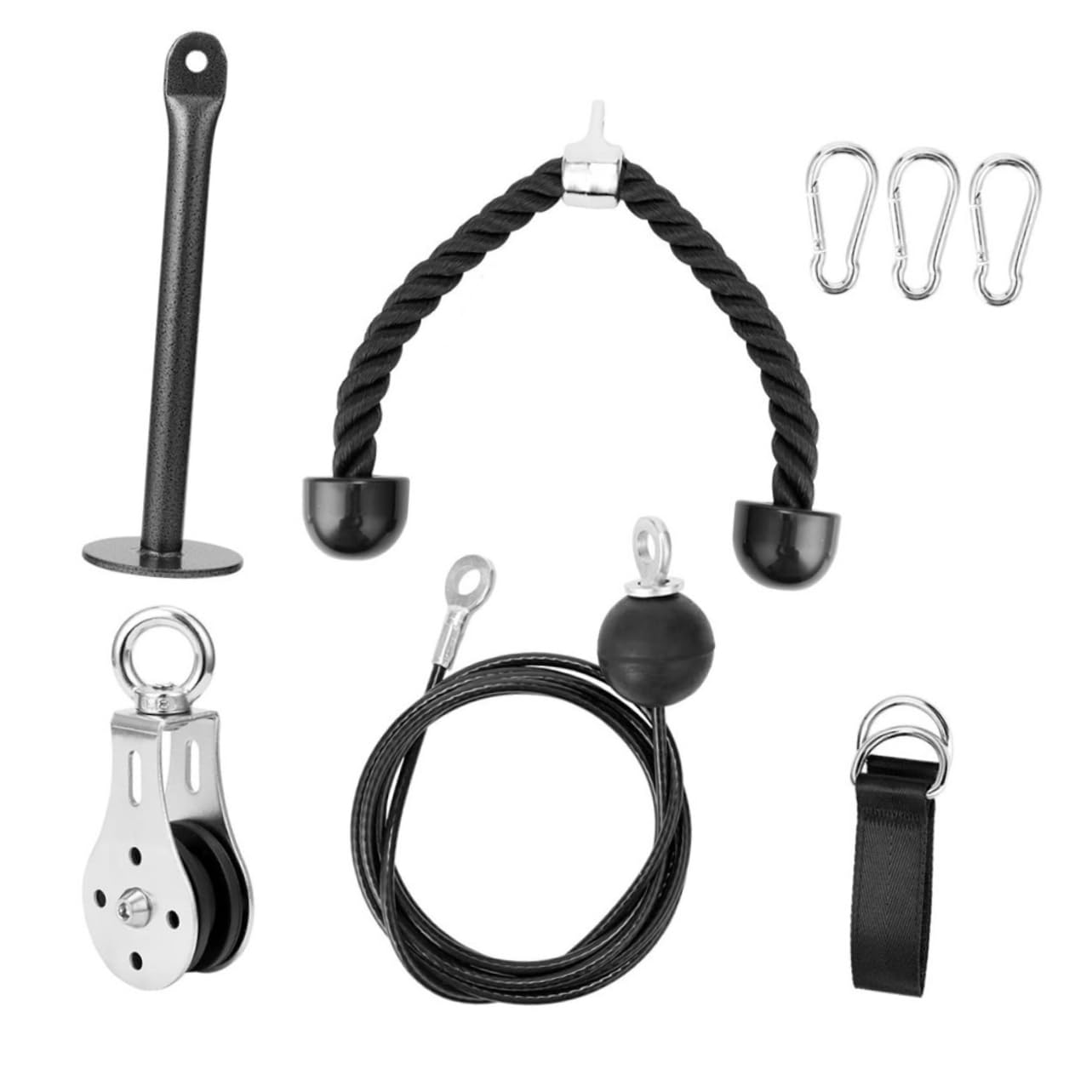 TOYANDONA Juego de Poleas de Fitness DIY 8 Piezas para Entrenamiento