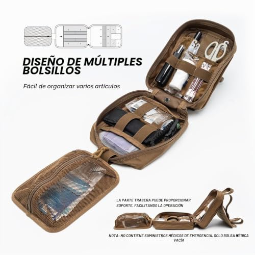 Bolsa duradera TSPRO con sistema molle para emergencias y primeros auxilios al aire libre 2