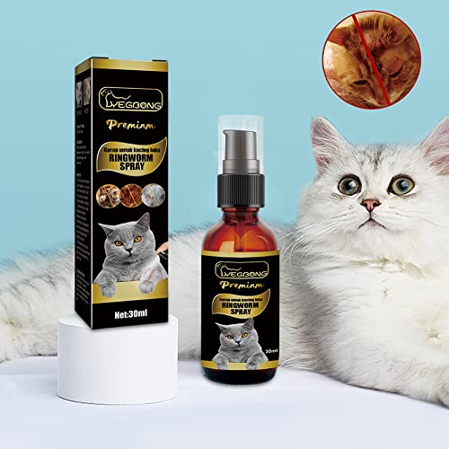 AMZLORD 30 ml Ringelflechte Milben Spray Krankheit Juckreiz Milbe Lindern Haustier Pflege Spray Reduzieren Lokale Entzündung Katze Liefert