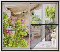 MYCARBON Zanzariera per Finestra, 1 pezzo 130x150cm, Facile da Montare, senza Fori e Viti, Nera