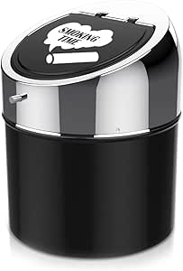 Posacenere Antivento In Acciaio Inox - Con Coperchio, Portatile Per Interni Ed Esterni - Foto 14