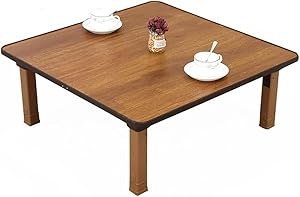 Mesa de Centro Plegable Cuadrada de Estilo japonés, Mesa Baja, Mesa de Comedor, Mesa de Estudio, Escritorio pequeño, Ideal para Tatami en el Suelo, Dormitorio, ventanal, salón de té (tamaño: