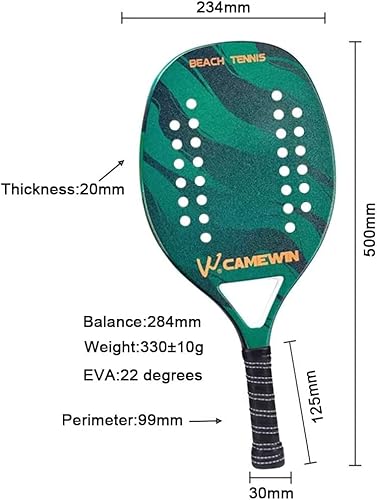 Kit 2 Raquetes Beach Tennis Profissional de Fibra de Carbono Ultra Leve