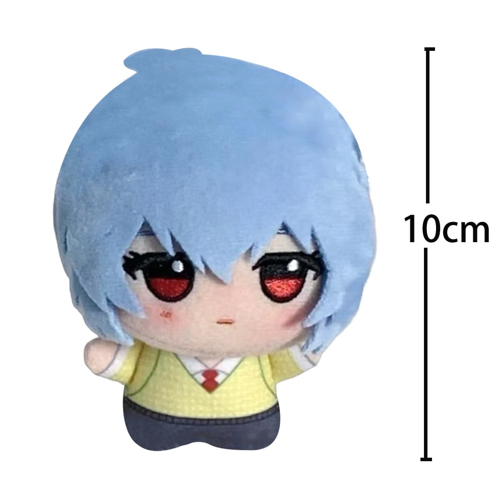 Zhongkaihua Ayanami Rei Plüschfigur-Kissenanhänger, 10 cm, Ayanami-Rei-Spiel, PP-Baumwolle, weich, gefüllt, pelzig, Autotasche, Zuhause, Sofa, Dekoration für Fans