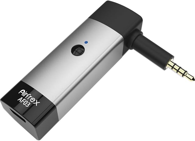 Airfrex Bluetooth Receiver Adaptor for Bose QuietComfort3 (QC3) Headphone, Bose QC3 Replacement Cable Cord Adapter (Only Works with Bose QC3 Headphone)