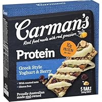Carman's Gourmet Protein Bar Greek Style Yoghurt & Berry, 5-pack (200 g)