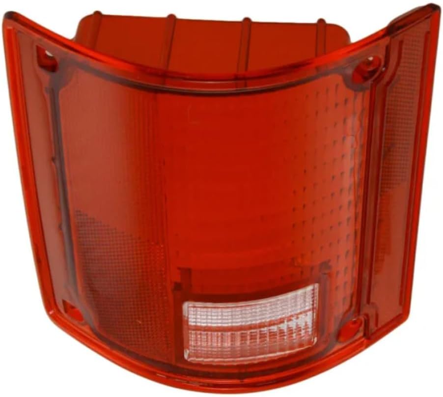 For 1973-1991 Chevy Pickup Tail Light Lens Driver and Passenger Side Pair | Plastic | Red and Clear | With Chrome Trim | Replacement For GM2800122 + GM2801122 | 5968329