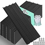Metal Roofing Panels - Corrugated Galvanized Roof Panels Black 20 Pcs 99 ft² Waterproof Siding Panels for Outdoor House Storage Mobile Homes Patio Garages Sheds