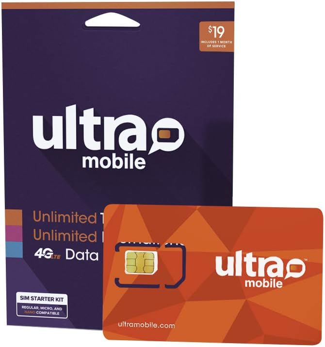 19 Ultra Mobile Phone Plan Unlimited Talk & Text + 2GB 5G • 4G LTE Data (3in1