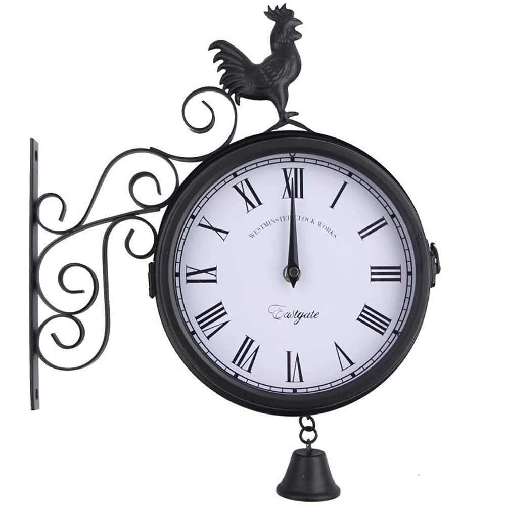 Horloge murale d'extérieur anti-rouille à quartz pour ne plus perdre l'heure au jardin