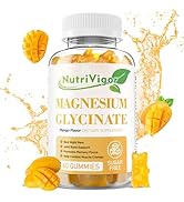 NutriVigor Magnesium Glycinate Gummies for Kids & Adults,Magnesium Supplement Gummies with Vitami...