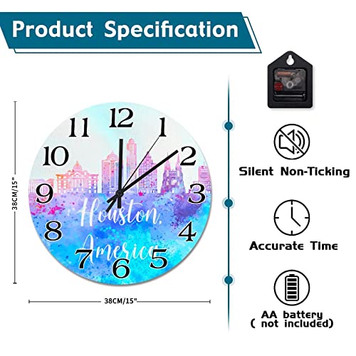 Horloges murales à piles avec grand cadran lisible de 38cm - 7