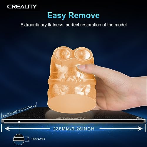 Creality Official Ender 3 Glass Bed Upgraded, High Hardness Durable Glass Platform For 3D Printer, Tempered Glass Build Plate For Ender 3 Pro, Ender 5, Ender 5 Pro, Ender 3 V2, 235X235×4Mm #TOP3