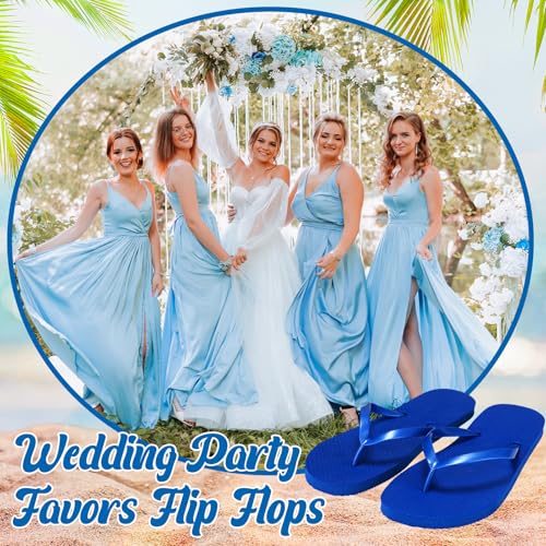 Image of Zoooyawn 24 Pairs Wedding Party Favors Flip Flops Bulk Wedding Sign for Guest