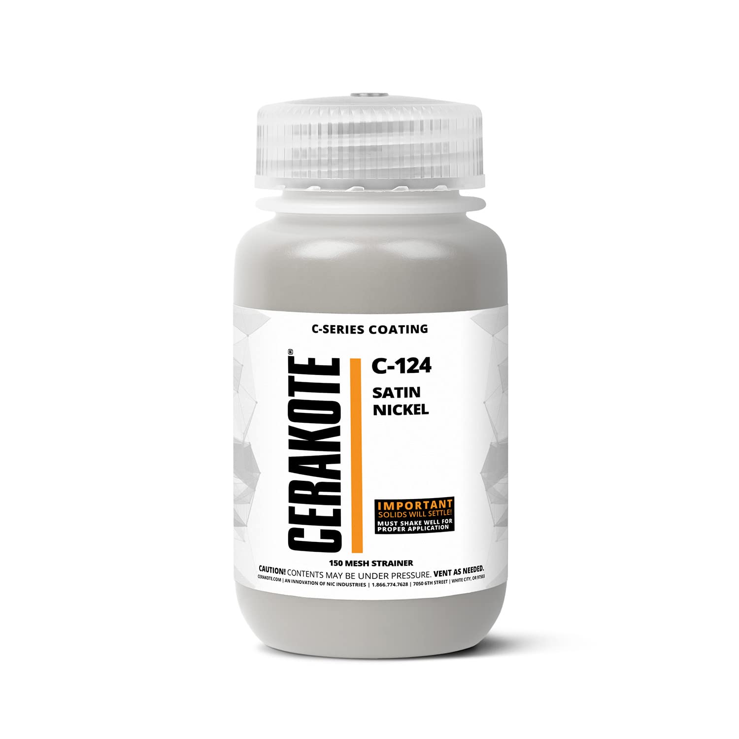 CERAKOTE® AIR CURE C-SERIES SATIN NICKEL (C-124P) - 16oz - Rivestimento Ceramico Monocomponente Ad Asciugatura All'Aria - 2