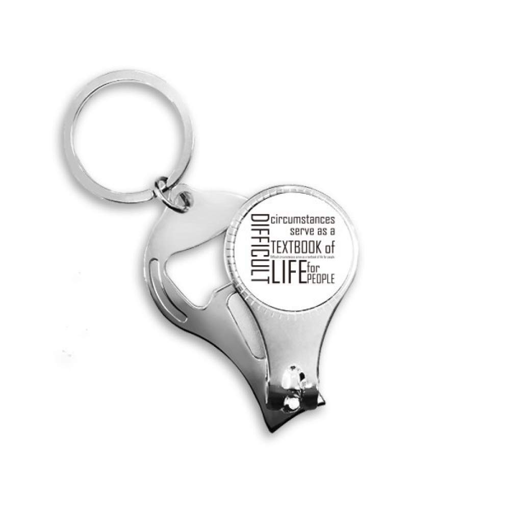 Pince à ongles porte-clés décapsuleur multifonction et coupe-ongles de poche