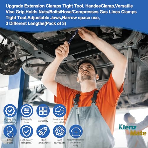 Image of 2026 Upgrade Offset Extension Wrench and 3 Different Lengths Extension Clamps Tight Tool, Versatile Vise Grip, Includes 1 /2 inch, 1 /4 inch , 3 /8 inch Drive Adapters, Universal Ratchet Extensions for Tight Spaces