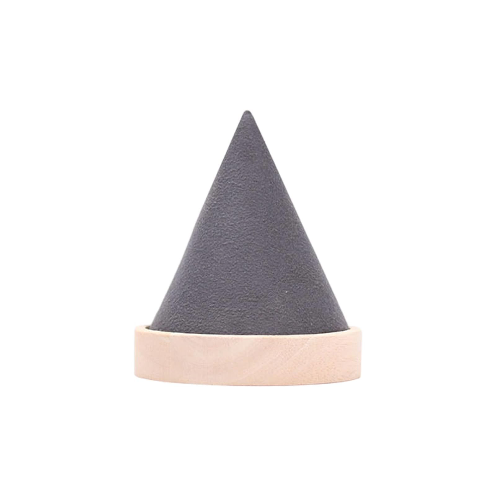 Jtqyfi Gray Cone Suitable For Displaying Earrings Necklaces Cone Shaped Holder Beigeness Wood Jewelry Display Stand For Rings Bangles Necklaces Home Decor Organization