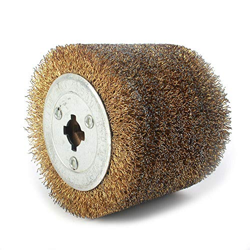 Image of SIGNI Copper Coated Steel Wire Drawing Polishing Burnishing Wheel for surface finishing of Stainless Steel, Aluminum, Metal and Wood (Copper coated steel wire 0.3mm)