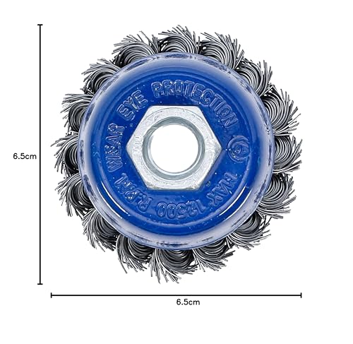 BGS 3980 | Topfbürste | Aufnahme M14 x 2,0 | Ø 65 mm | gezopfter Draht (Packung mit 4)