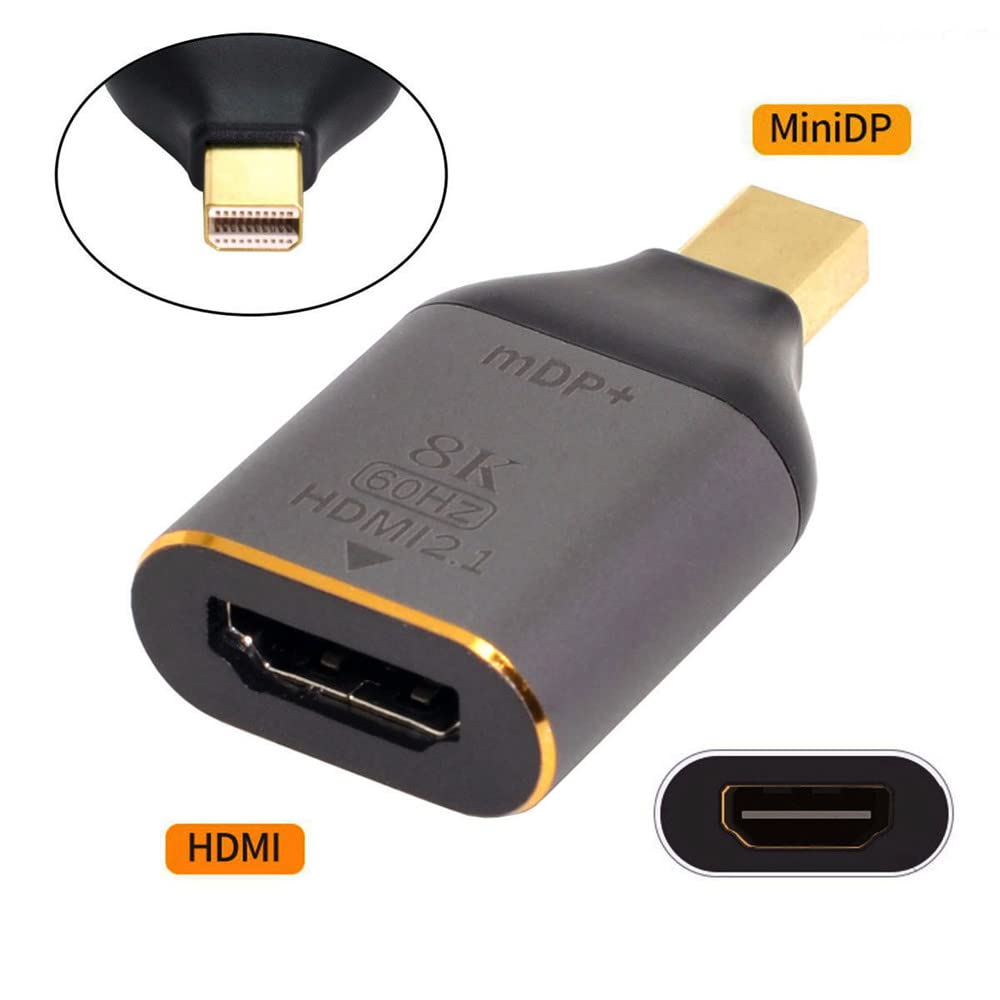 xiwai Mini DisplayPort 1.4 Sorgente a HDMI 2.0 Display 8K 60hz UHD 4K Mini-DP a HDMI Maschio Monitor Adattatore Connettore