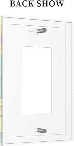 Miniatura 4 de Cubierta de salida de interruptor de luz de 1 cuadrilla, diseño de mariposa verde y verde azulado, girasol, verde, turquesa, amarillo, floral, Gfci,