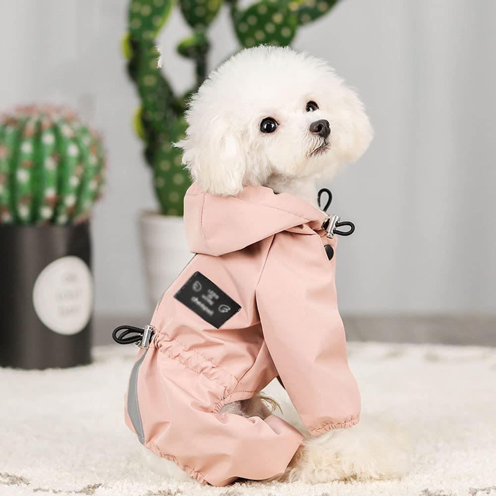 Manteaux imperméables pour Chiens Imperméable pour Chien avec Capuche, imperméable léger pour Chien, imperméable réglable pour Chien, Bande réfléchissante(Color:1,Size:XL)