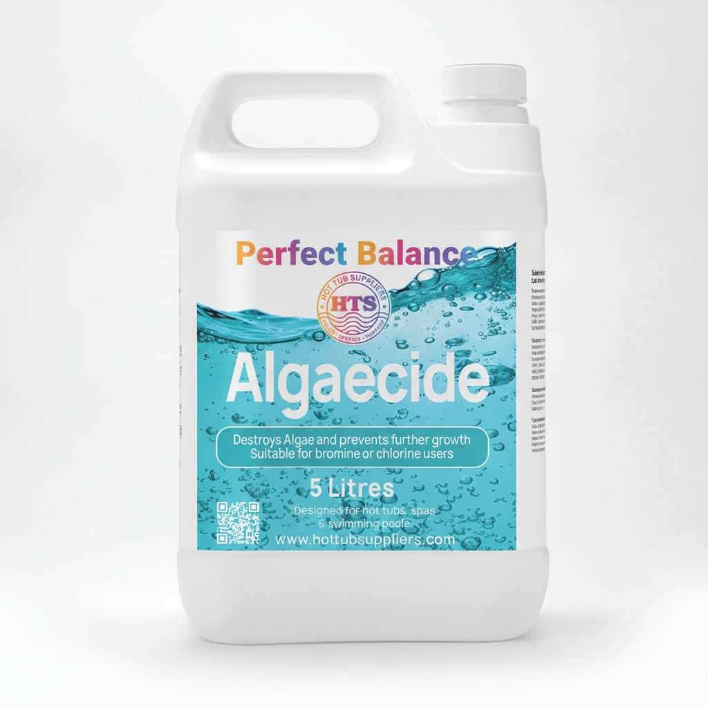 Hot Tub Suppliers, Hot Tub Chemicals Algaecide 5 Litre Algae Remover for Swimming Pool and Spa Hot Tub Water Treatment, Highly Effective Formula