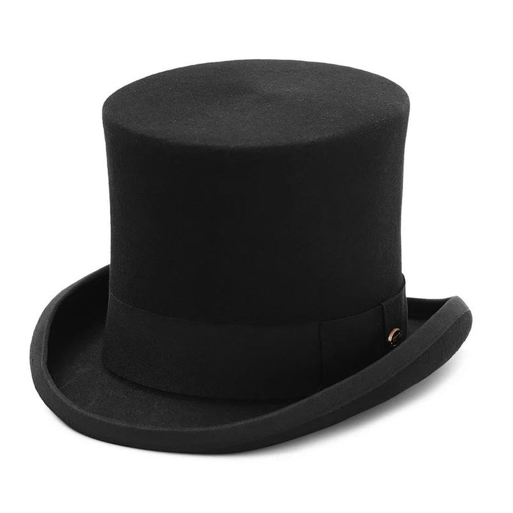 JJDFW Filzhut für Herren und Damen, Zylinderhut, Topper, Party-Kostüm, Fedora, Magier, Theatermütze, 17 cm