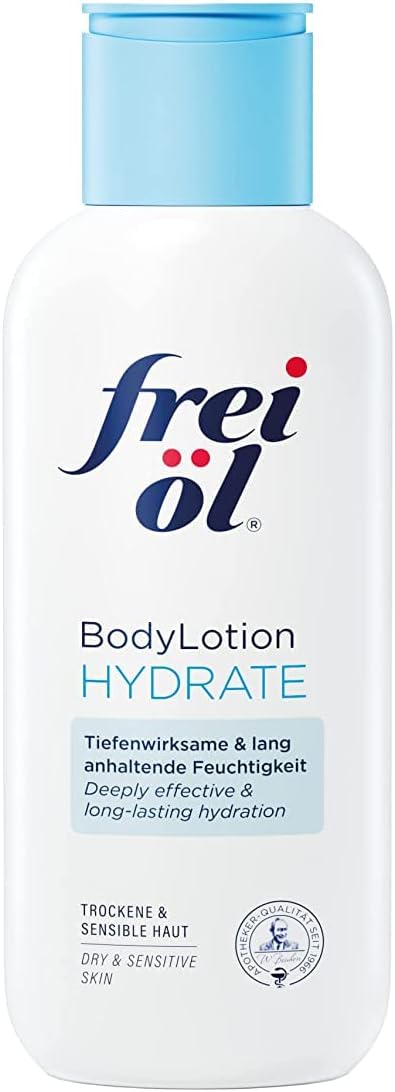 frei öl BodyConcept Lotion pour le corps Hydrate en profondeur et longue durée, protège la peau contre le dessèchement, soin de la peau, acide hyaluronique, végétalien, 250 ml