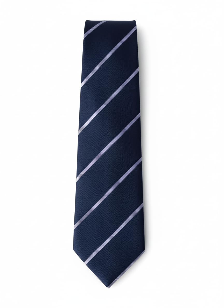 Men's Stripe Microfiber Necktie | Formal Tie for Office, Wedding & Party | Elegant Striped Pattern | Business, Casual & Gift Wear Accessory