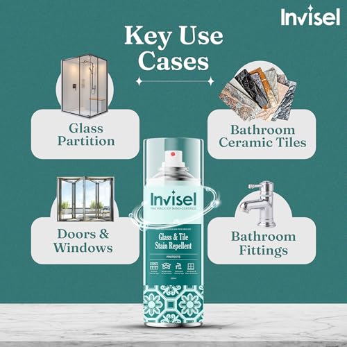 Image of Window and Glass Stain Protector Spray, 250ml - Hydrophobic Coating - 6 Months Water Repellent Protection for Windows, Glass Doors and Balcony Railings - No White Stains