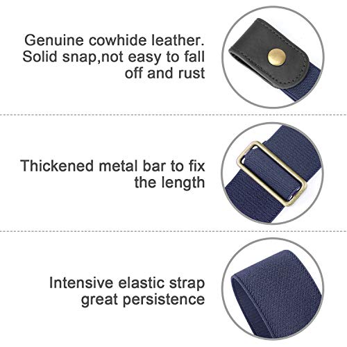 Image of WERFORU No Buckle Show Belt for Men Buckle Free Stretch Belt for Jeans Pants 1.38 Inches Wide Father's Day Gift