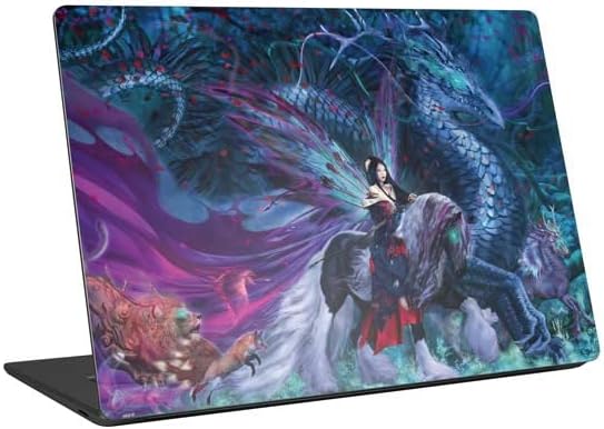 Skinit Laptop Decal Skin Compatible with Universal Laptop 14in (11.4 x 8.2in) - Tate and Co. Ride of The Yokai Fairy and Dragon Design