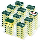 Tanlade 60 Pcs Individually Wrapped Sponges Kitchen Bulk Non Scratch Scouring Sponges for Dishes Household Cleaning Travel Apartments Hotel Car