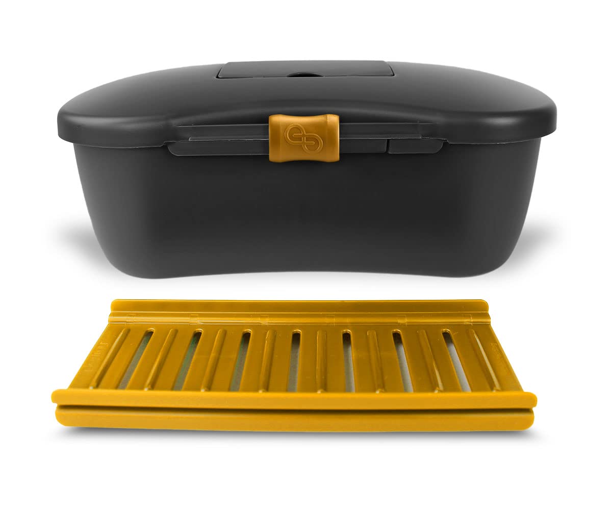 Joyboxx + Playtray LIMITED EDITION - The #1 Toy Box for Adults - Hygienic Clean and Lock Storage System, Made in the USA, Non-Toxic, Recyclable (Gold)