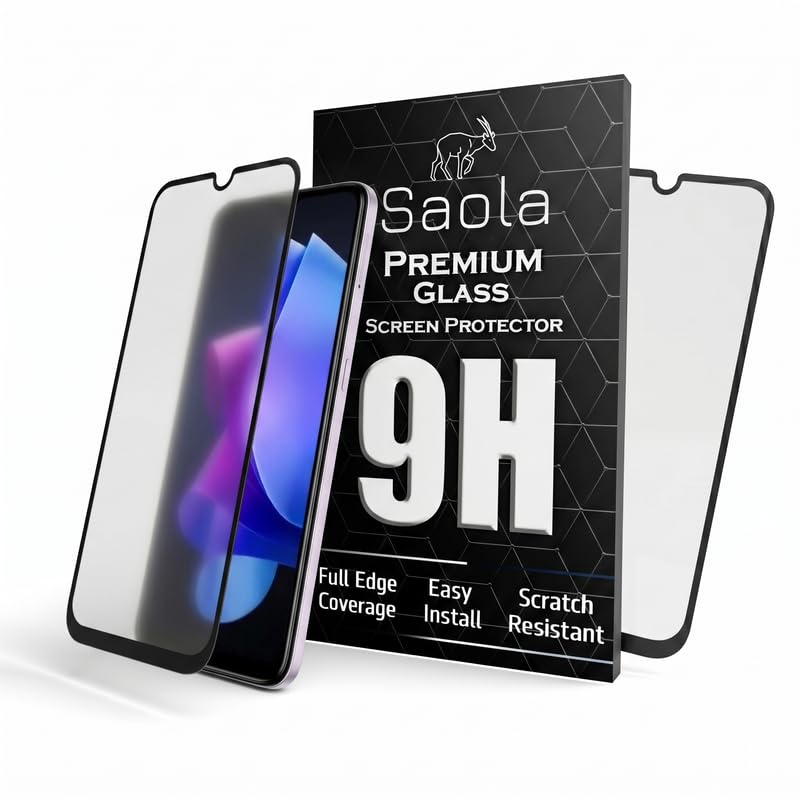 Image of Saola Anti-Glare Matte Screen Protector for Tecno POP 7 Pro | Smooth Touch Finish, 9H Strength Glass, Full Coverage, Bubble-Free Installation Kit | Quick & Easy Application | Pack of 1