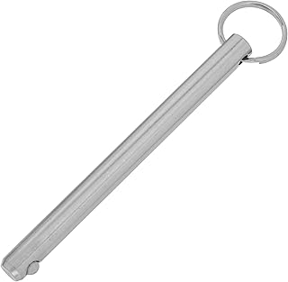 HALLMERS 80mm Usable Length 8mm Pin Diameter Single Ball Spring Pin Lock with Pull Ring - High Tensile Stainless Steel - Quick Release Self Locking Bolt Index Security Accessory Fastening Tool