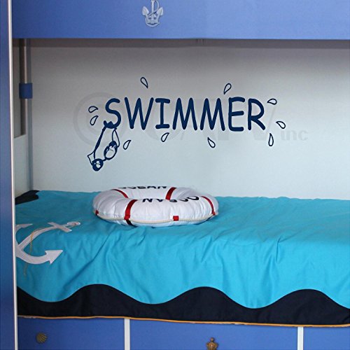 Swimmer Vinyl Lettering Wall Decal Sticker (12.5